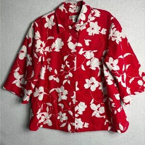 Coldwater Creek Red and White Jacket
Size 20W